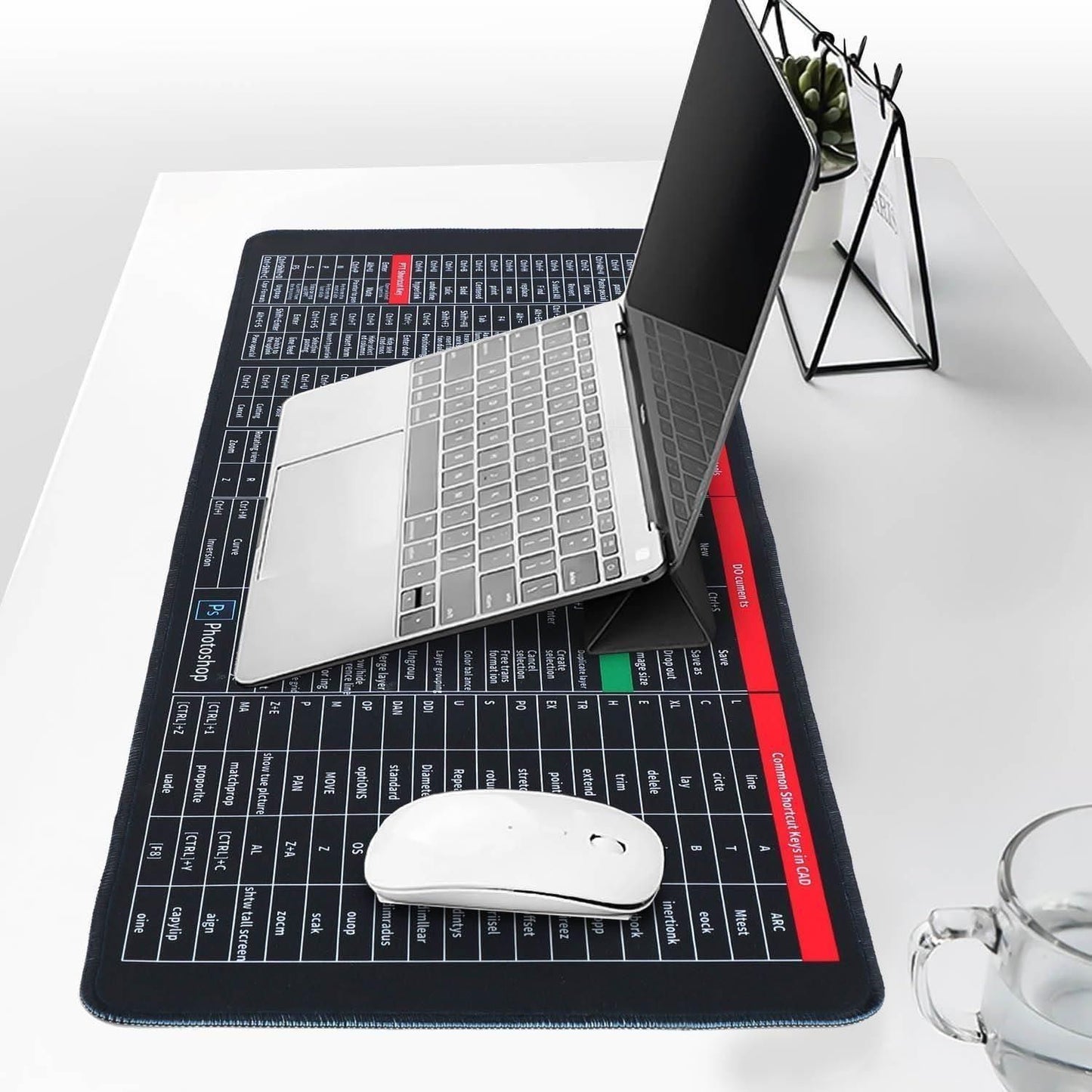 Ptronics Gaming Non-Slip Keyboard Mat (With Shortcut Formulas)