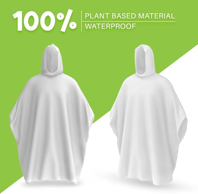 Reusable Rain Ponchos Card (Family Pack of 5)