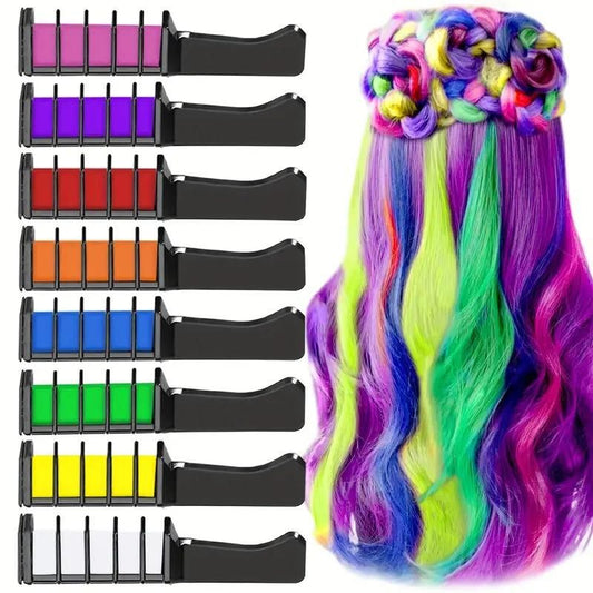 Vibrant Hair Chalk Comb Set