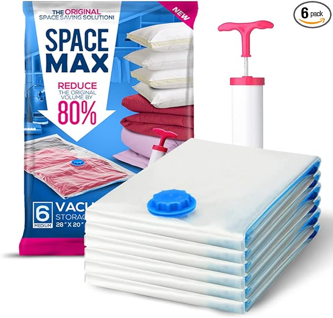 Space Saver Reusable Vacuum Storage Bags (With Free Vacuum Pump)