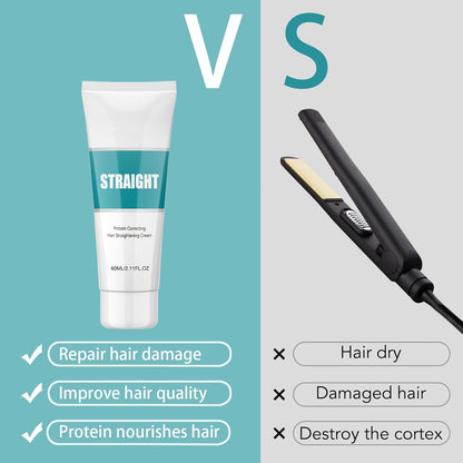Silky Protein Hair Straightening Cream (Buy 1 Get 1 Free)