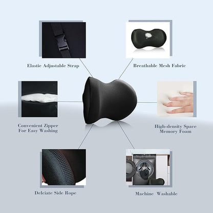 Car Neck & Shoulder Pillow (Free Strap Included)