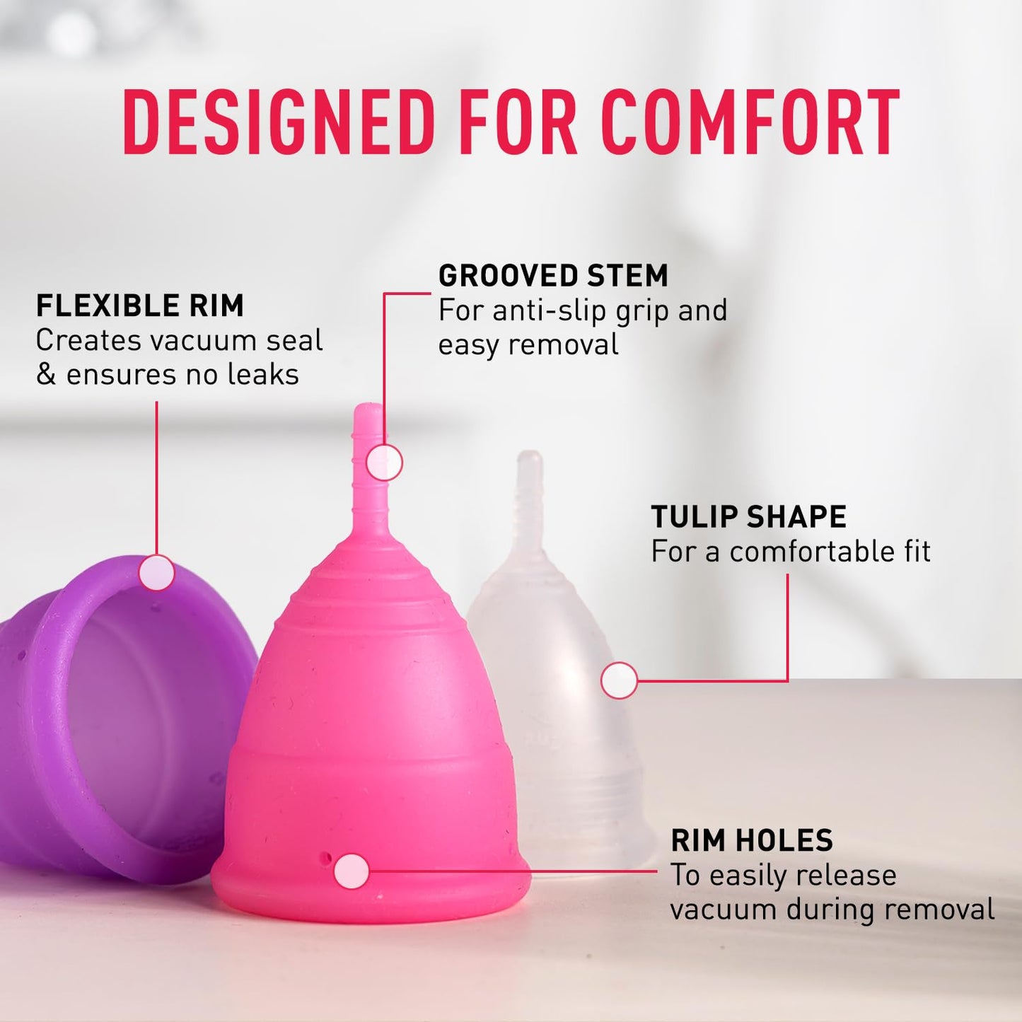 Reusable Menstrual Cup For Periods (Buy 1 Get 1 Free)
