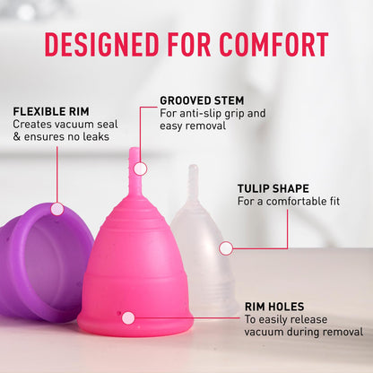 Reusable Menstrual Cup For Periods (Buy 1 Get 1 Free)