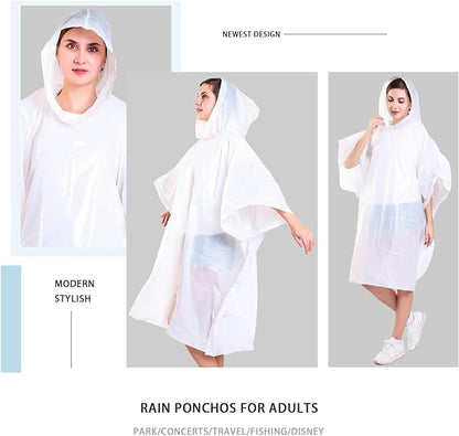 Reusable Rain Ponchos Card (Family Pack of 5)