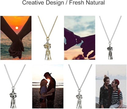 Forever Together Hug Couple Pendant