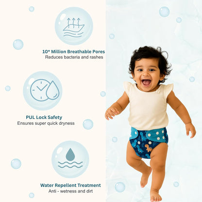 Leakage-Proof Reusable Cloth Diapers (Buy 1 Get 1 Free)