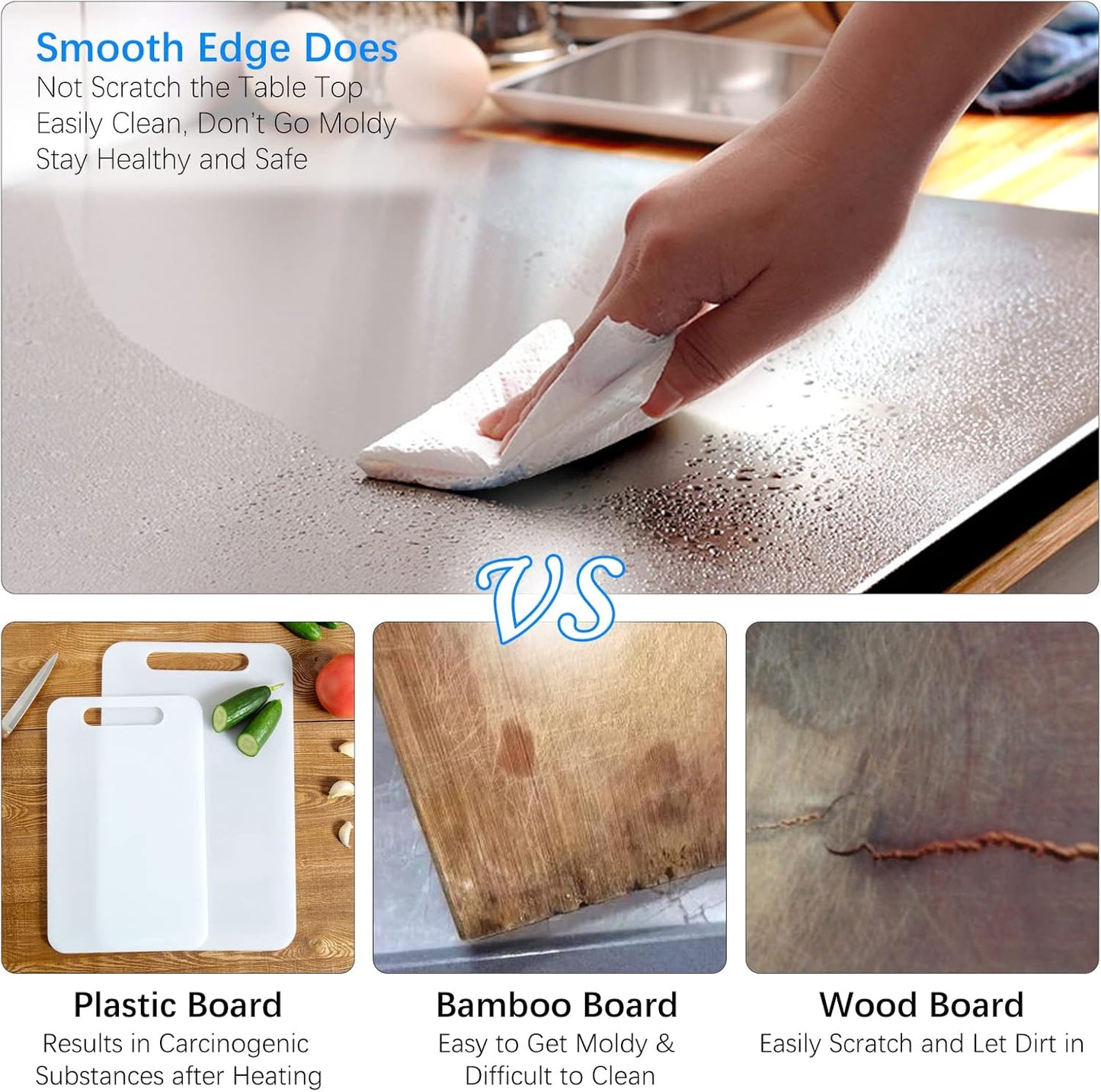 Versatile Stainless Steel Cooking Board