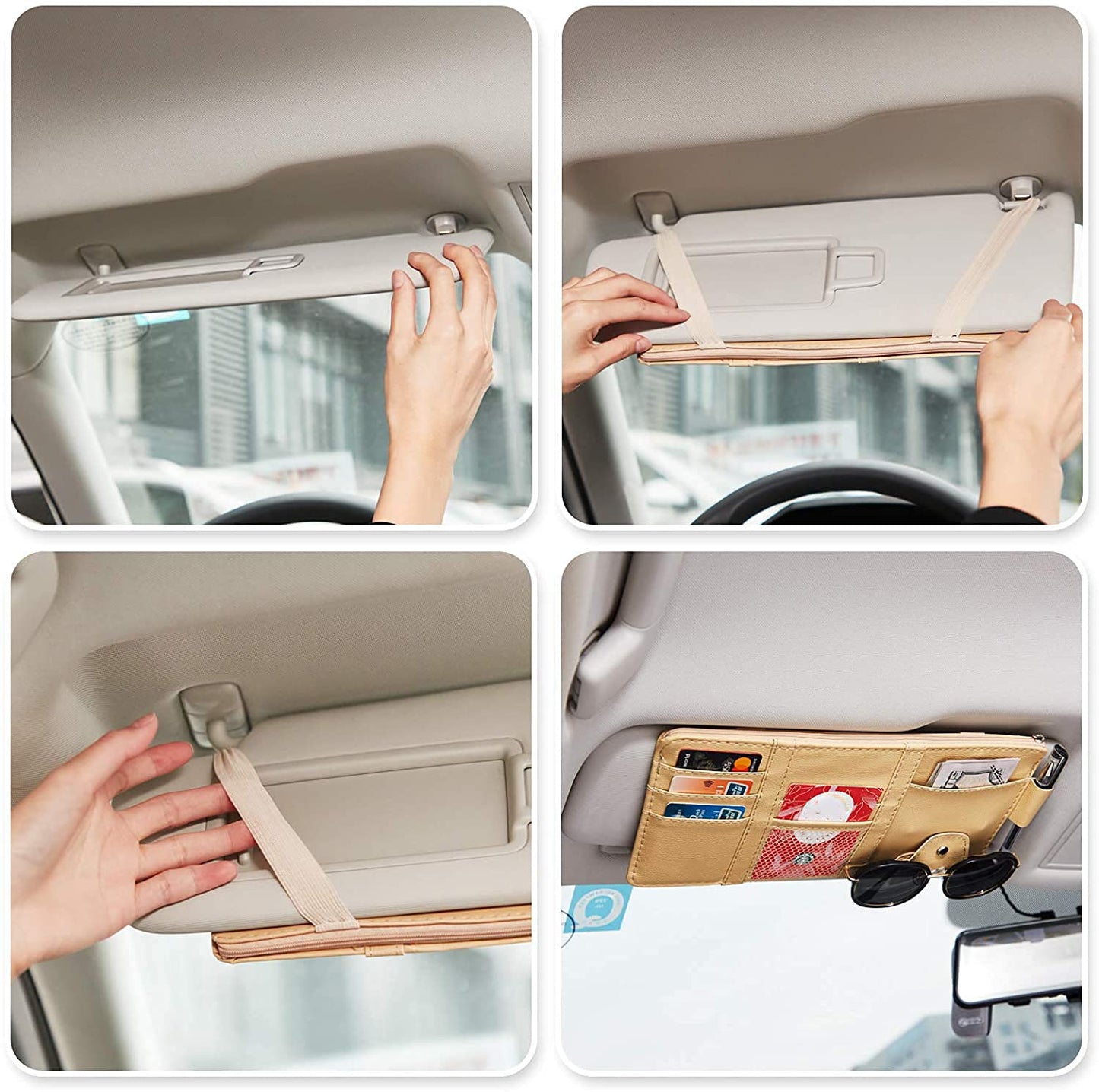 Multi-Purpose Car Visor Organizer
