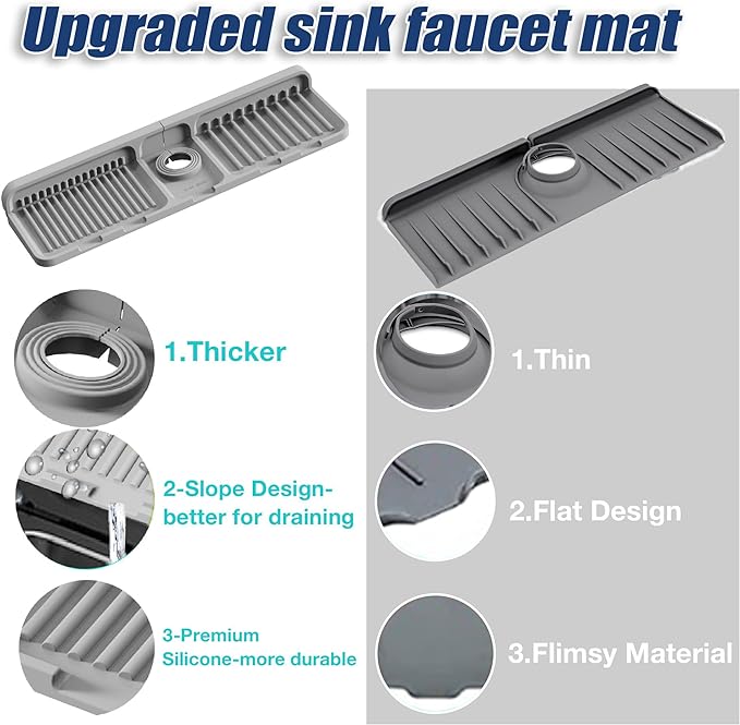 Tap Drainage Mat For Bathroom and Kitchen