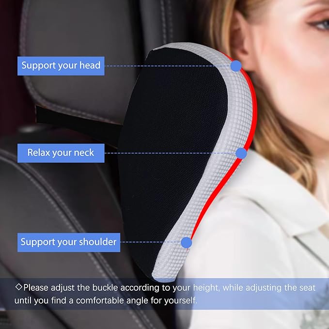 Car Neck & Shoulder Pillow (Free Strap Included)