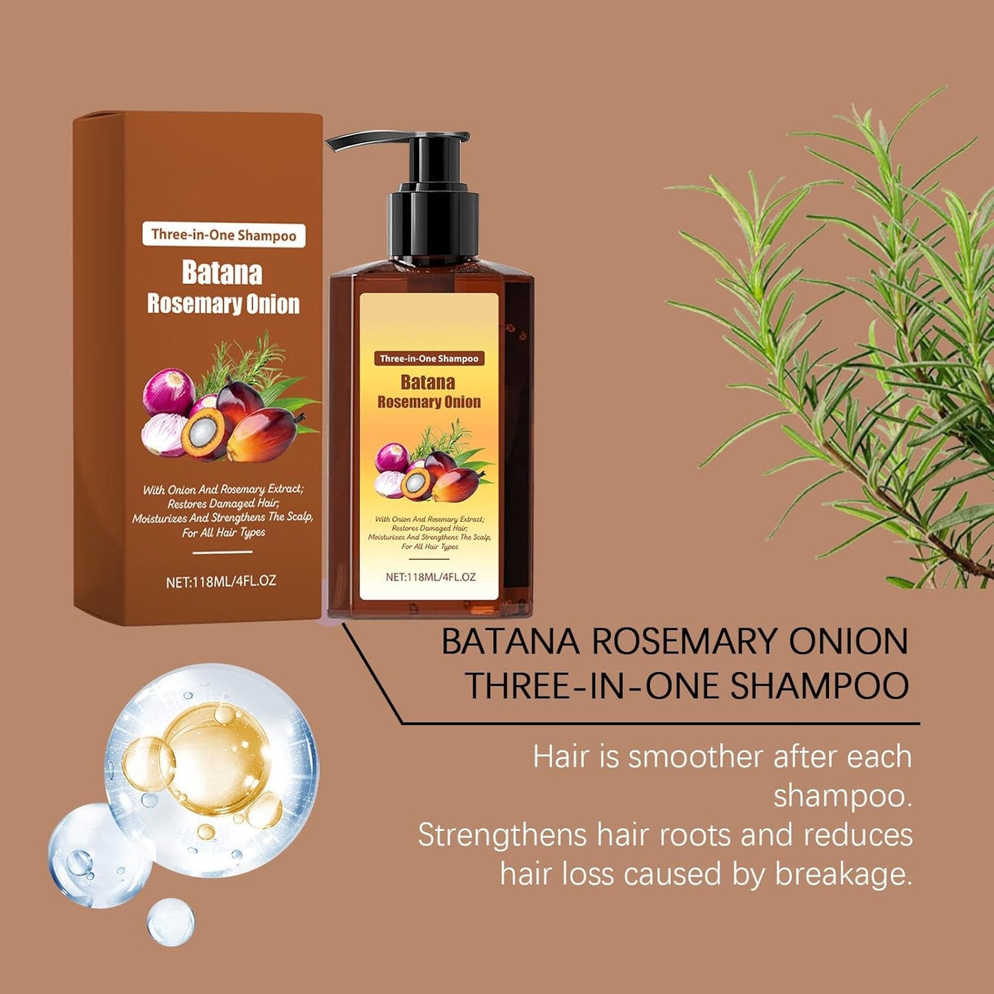 Buiti 3-in-1 Natural Anti Hair Fall Shampoo (Buy 1 Get 1 Free)