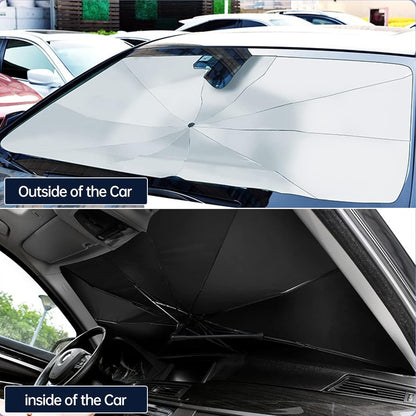 SunBlock NanoCool Car Sunshade Umbrella (Free Carry Bag)