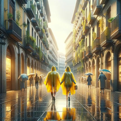 Reusable Rain Ponchos Card (Family Pack of 5)