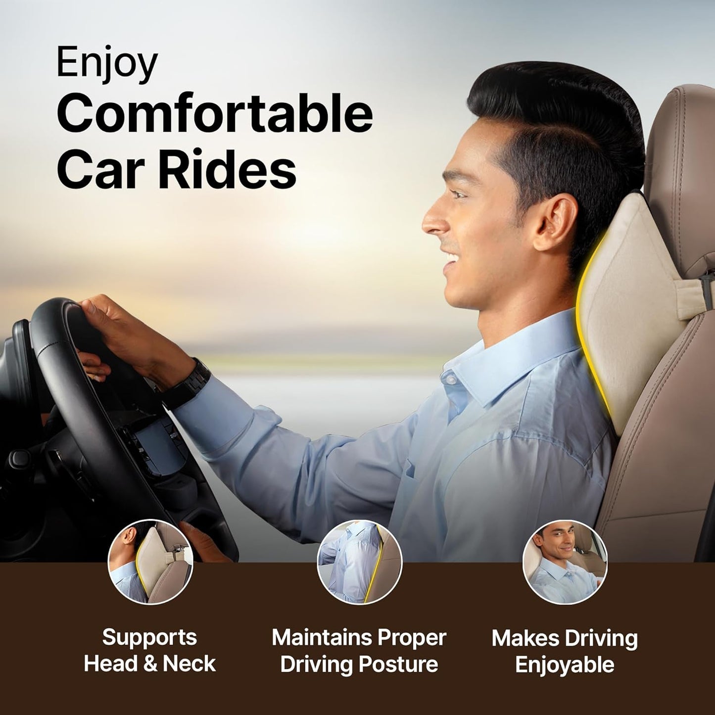 Memory Foam Car Neck Pillow