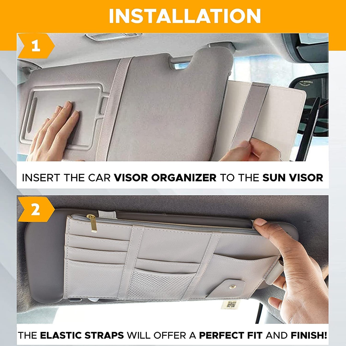 Multi-Purpose Car Visor Organizer
