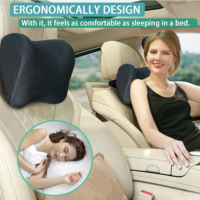 Car Neck & Shoulder Pillow (Free Strap Included)