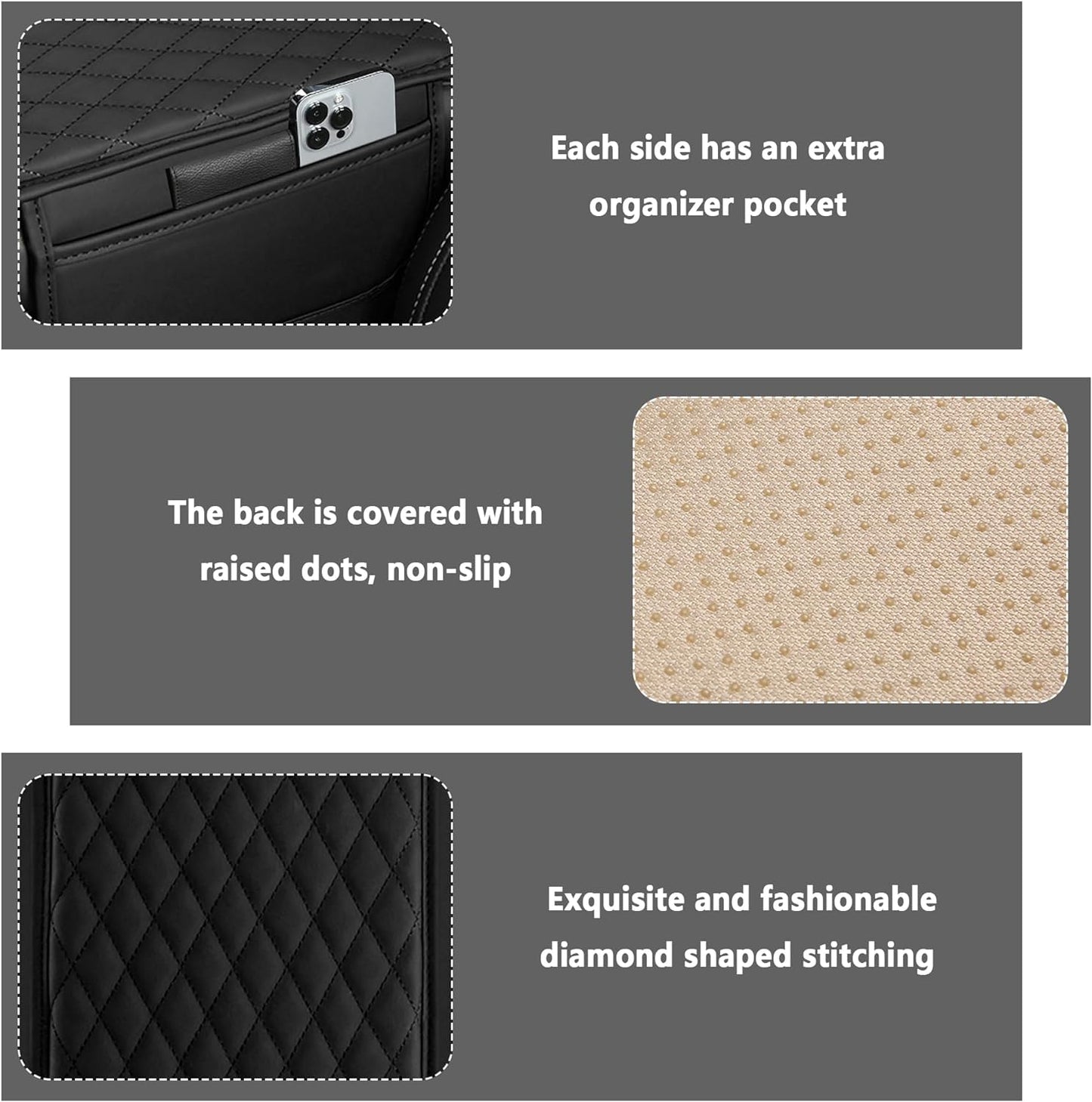 Luxury Leather Armrest Cover