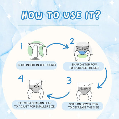 Leakage-Proof Reusable Cloth Diapers (Buy 1 Get 1 Free)