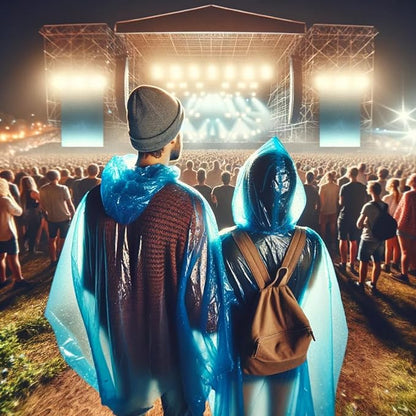 Reusable Rain Ponchos Card (Family Pack of 5)