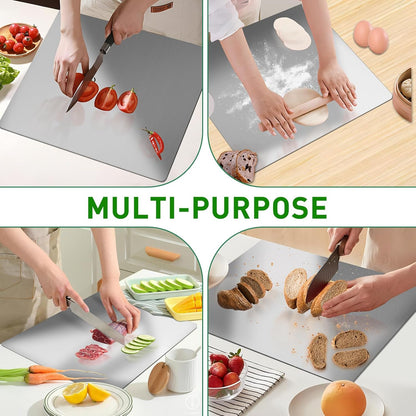 Versatile Stainless Steel Cooking Board