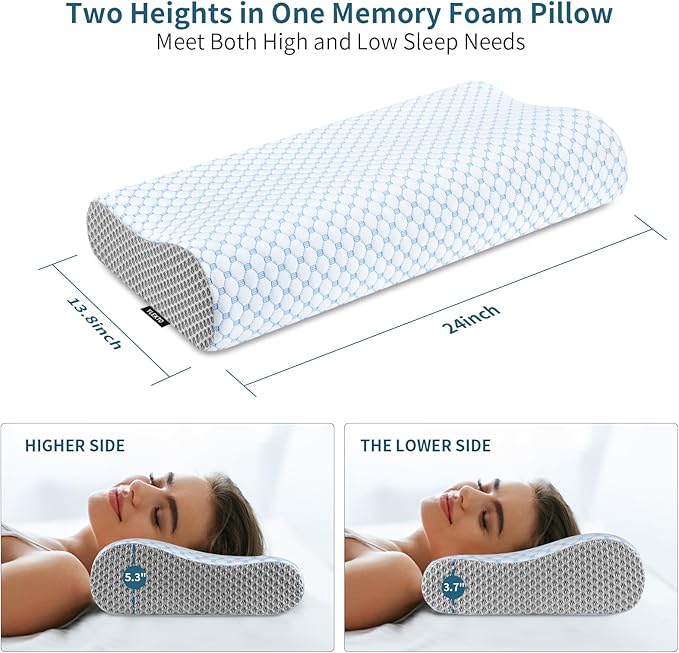 3-In-1 Orthopedic Neck Pillow (Free Removal Cover)