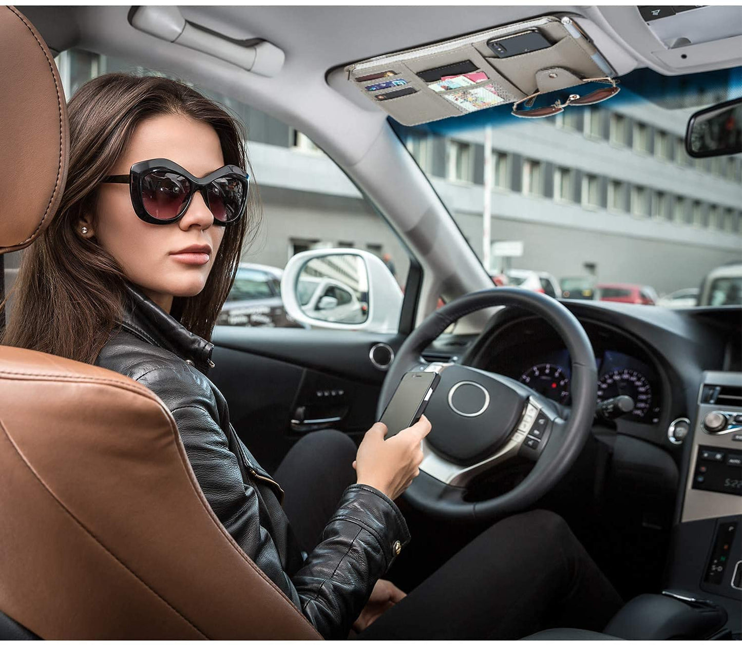 Multi-Purpose Car Visor Organizer