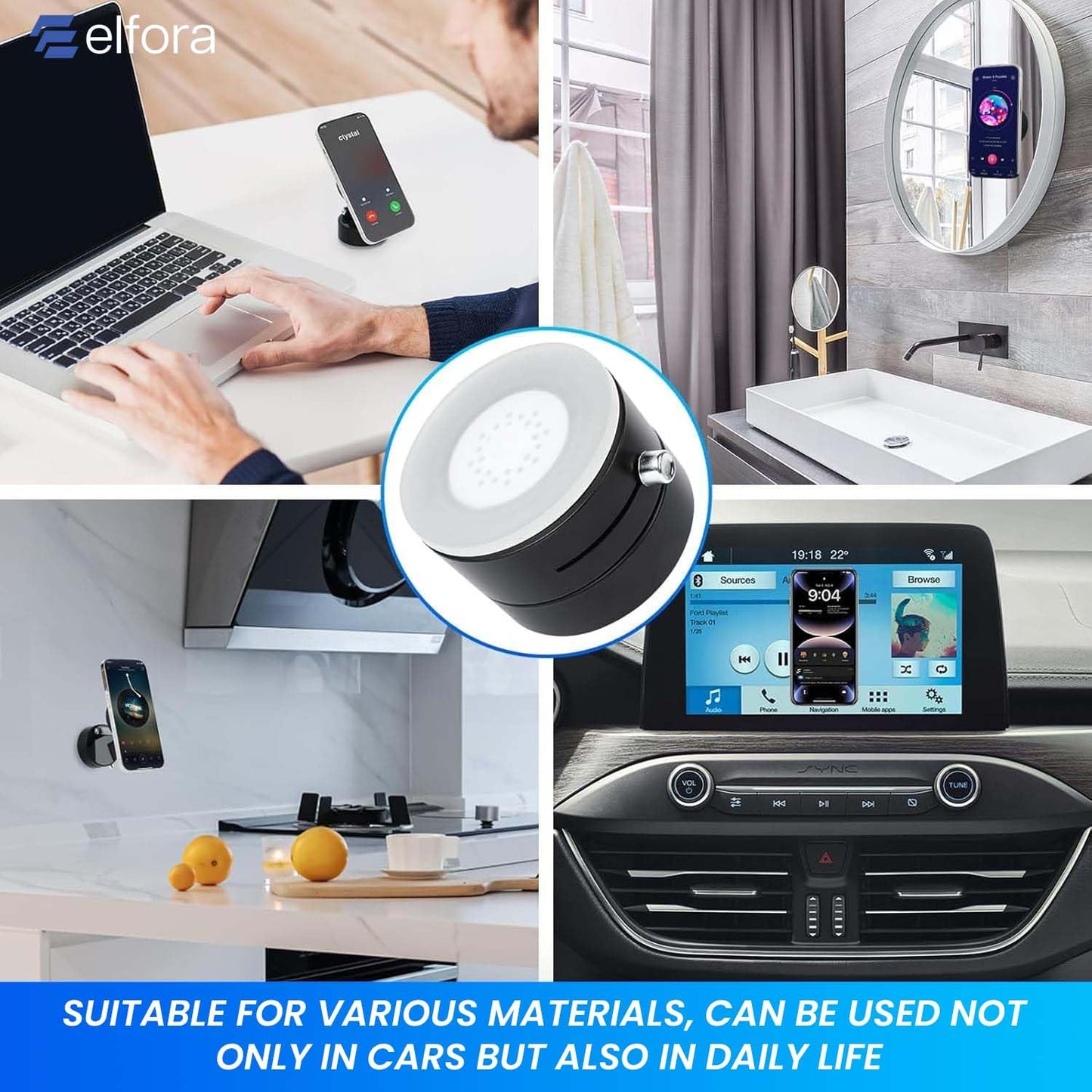 Smart Vacuum Magnetic Phone Holder (With 1 Year Warranty)