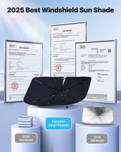 SunBlock NanoCool Car Sunshade Umbrella (Free Carry Bag)