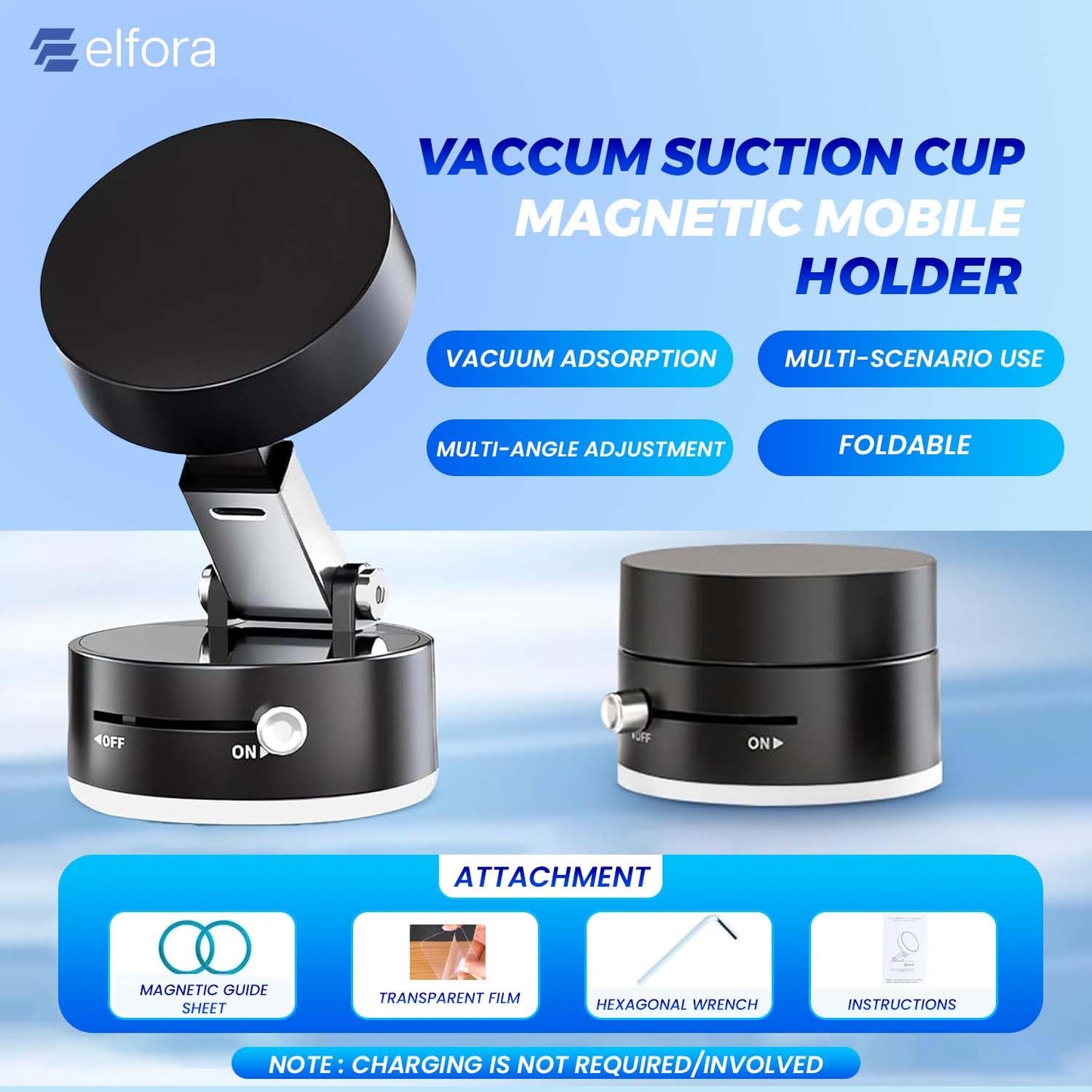 Smart Vacuum Magnetic Phone Holder (With 1 Year Warranty)