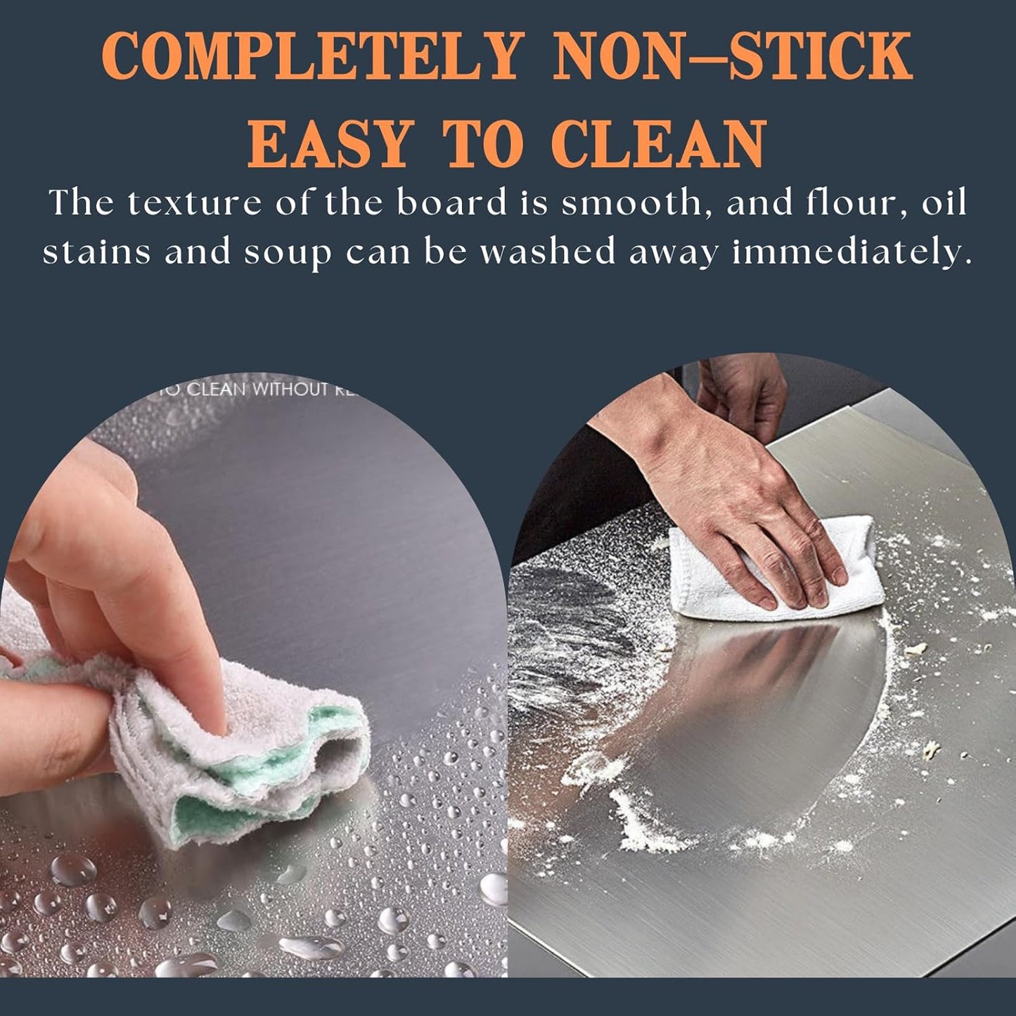 Versatile Stainless Steel Cooking Board