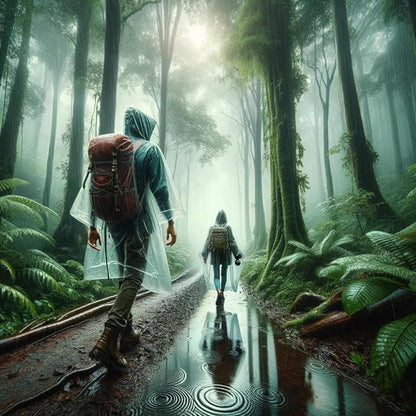 Reusable Rain Ponchos Card (Family Pack of 5)