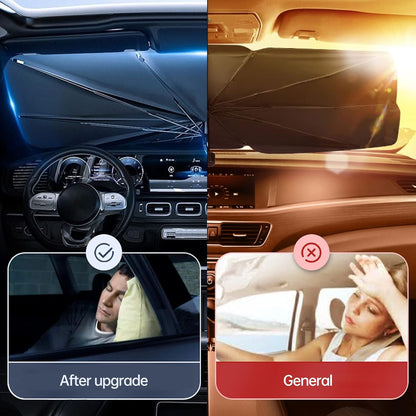 SunBlock NanoCool Car Sunshade Umbrella (Free Carry Bag)