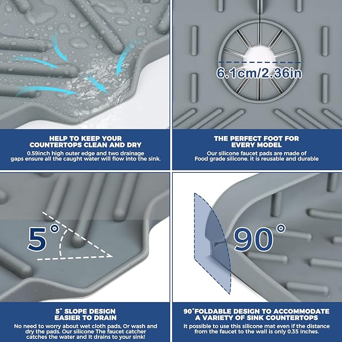 Tap Drainage Mat For Bathroom and Kitchen