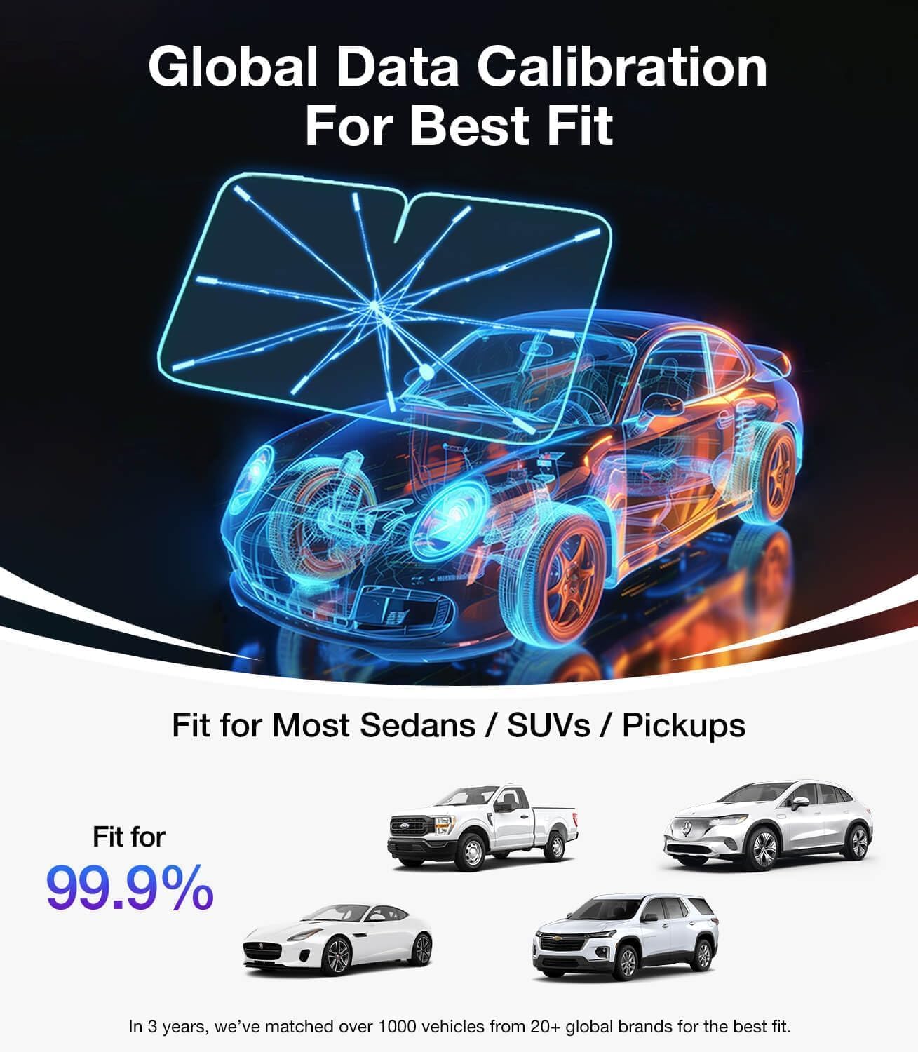 SunBlock NanoCool Car Sunshade Umbrella (Free Carry Bag)