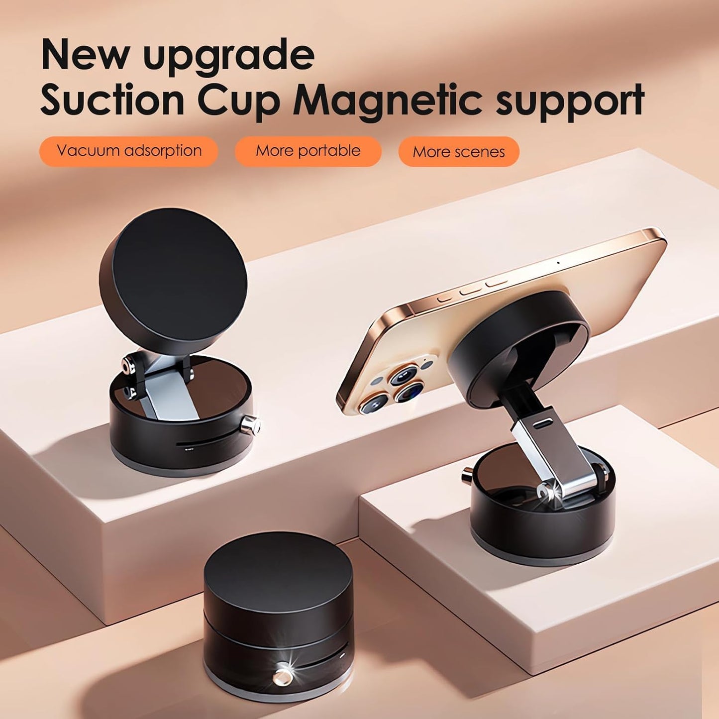 Smart Vacuum Magnetic Phone Holder (With 1 Year Warranty)
