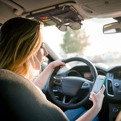 Multi-Purpose Car Visor Organizer