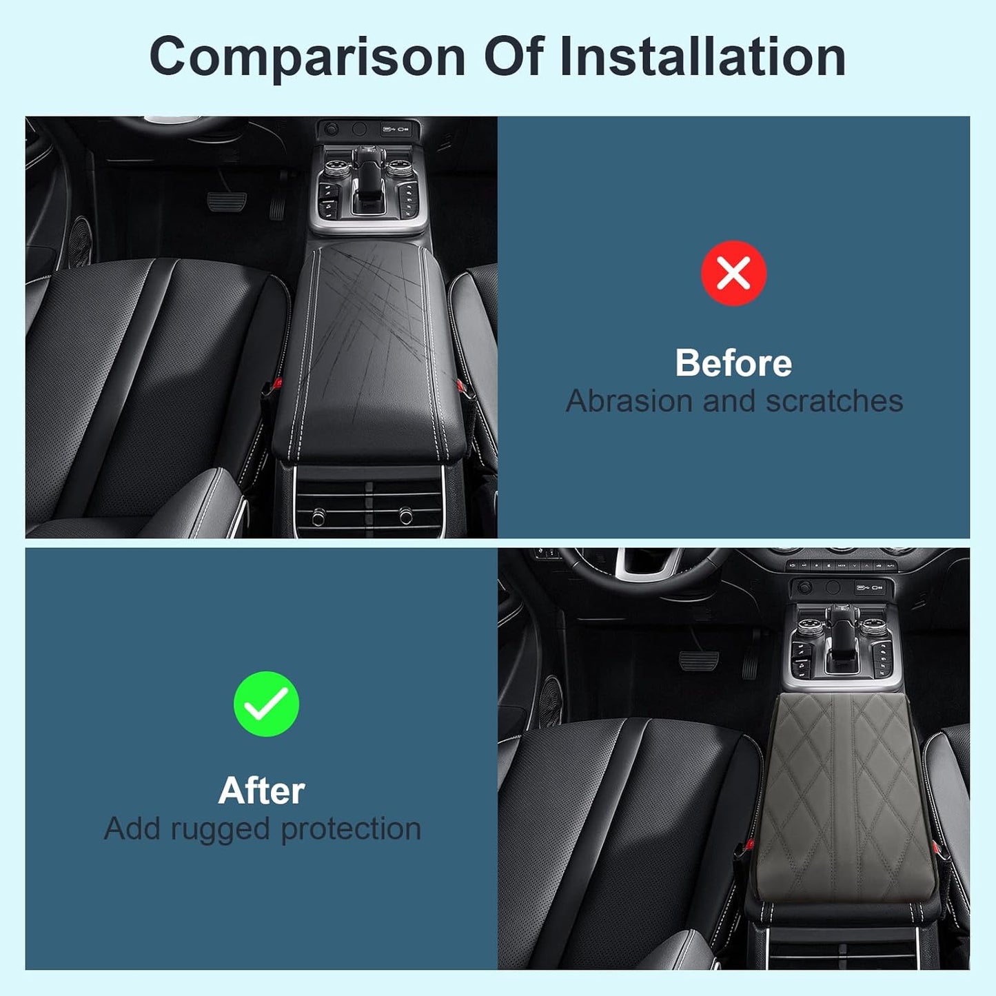 Luxury Leather Armrest Cover