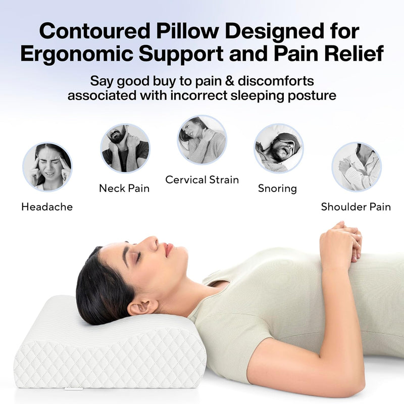 3-In-1 Orthopedic Neck Pillow (Free Removal Cover)