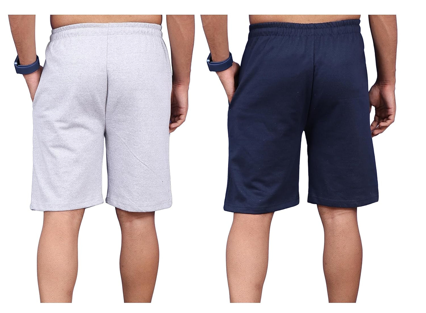 Men's Trendy Stretchable Cotton Shorts (Pack of 4)