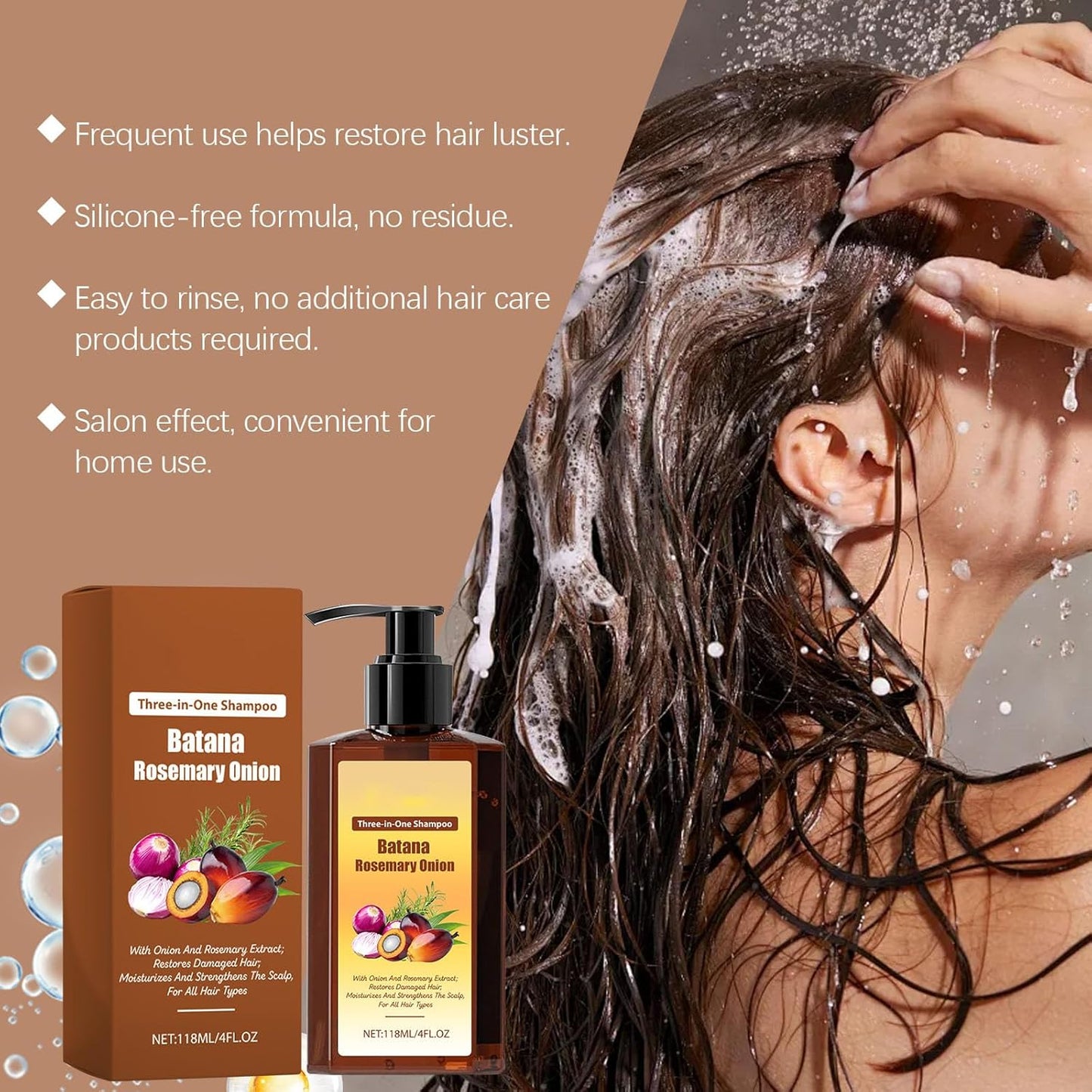 Buiti 3-in-1 Natural Anti Hair Fall Shampoo (Buy 1 Get 1 Free)