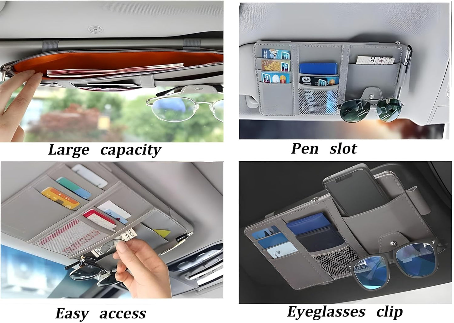 Multi-Purpose Car Visor Organizer