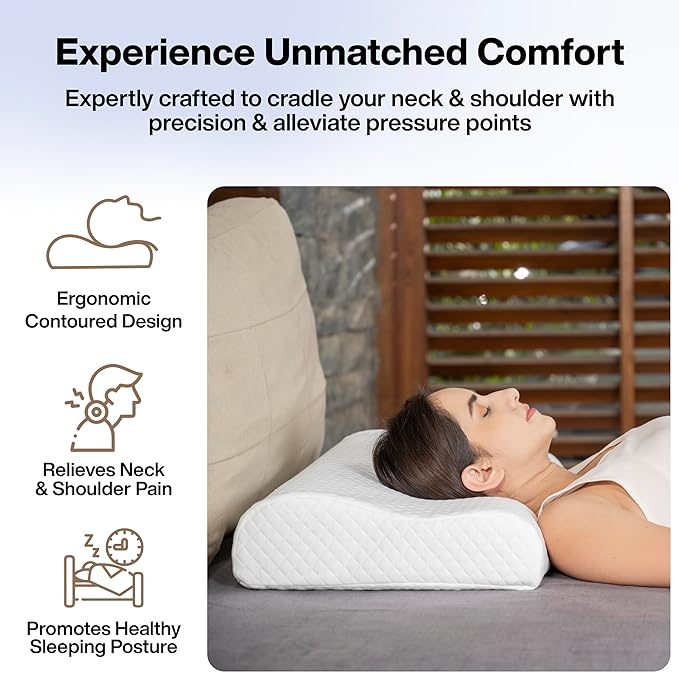 3-In-1 Orthopedic Neck Pillow (Free Removal Cover)