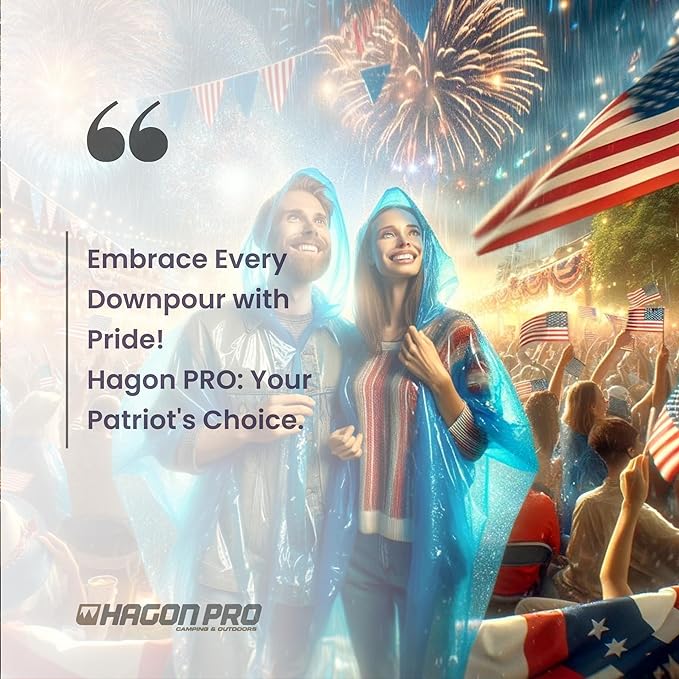 Reusable Rain Ponchos Card (Family Pack of 5)