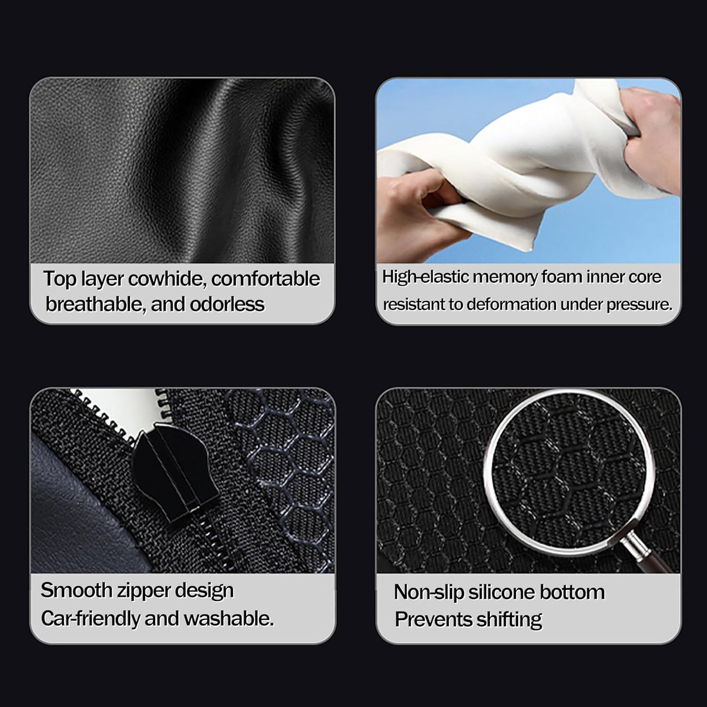 Luxury Leather Armrest Cover