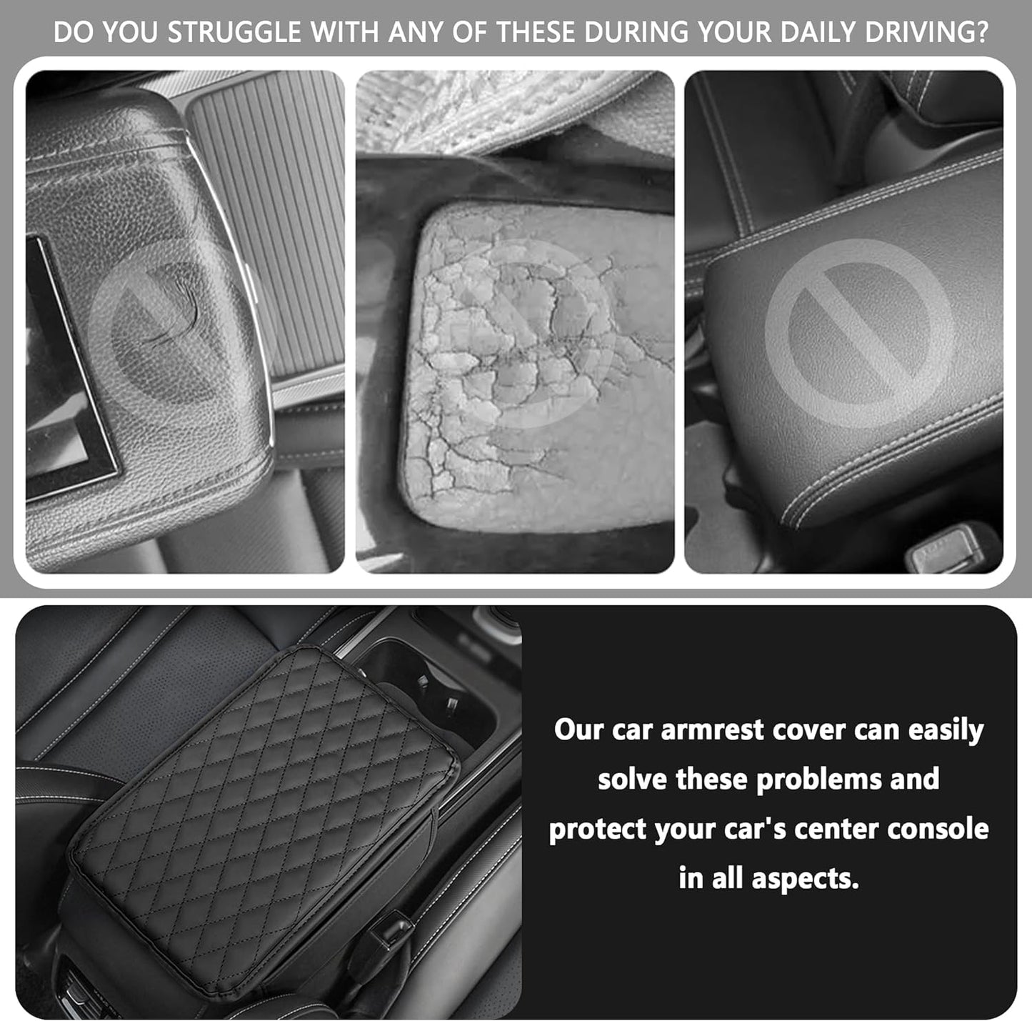 Luxury Leather Armrest Cover