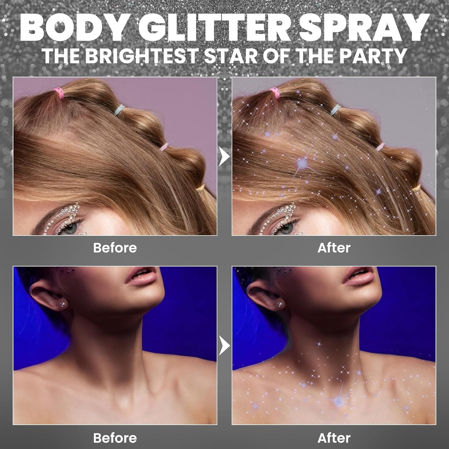 Perfumed Glitter Hair Spray (Buy 1 Get 1 FREE)