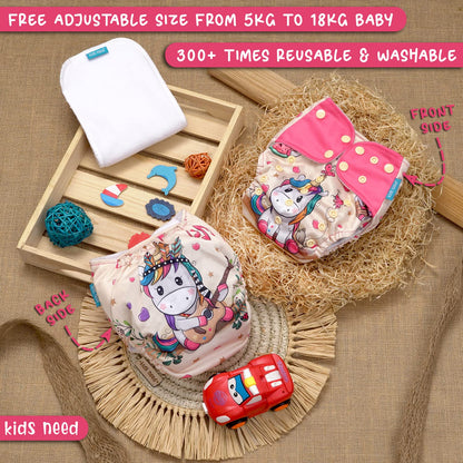 Leakage-Proof Reusable Cloth Diapers (Buy 1 Get 1 Free)