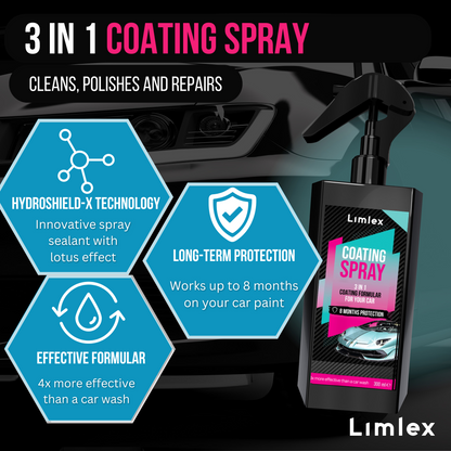ShineXpert Pro Coating Spray (Free Foam Cleaner & Microfiber Cloth)