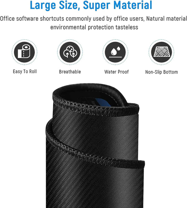 Ptronics Gaming Non-Slip Keyboard Mat (With Shortcut Formulas)